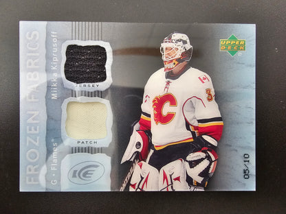 2007-08 Upper Deck Ice - Frozen Fabrics Jersey/Patch - Miikka Kiprusoff #FF-MK /10
