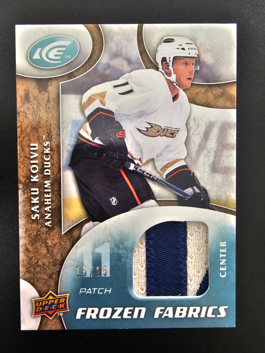 2009-10 Upper Deck Ice - Frozen Fabrics Patch - Saku Koivu #FR-SK /15