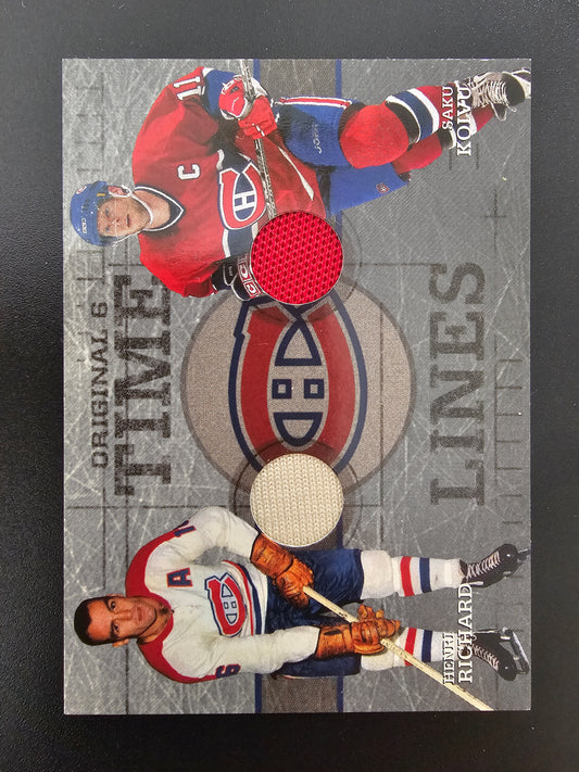 2003-04 Parkhurst Original Six Montreal Canadiens - Memorabilia Time Lines - Henri Richard - Saku Koivu #MM-52