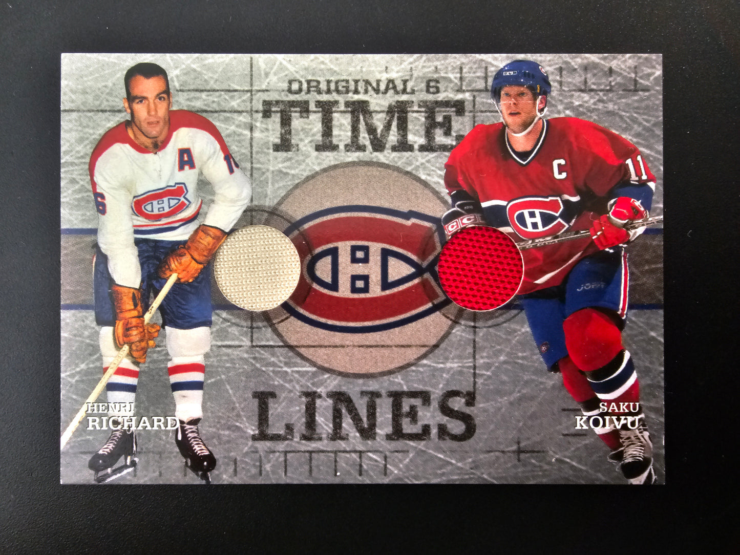 2003-04 Parkhurst Original Six Montreal Canadiens - Memorabilia Time Lines - Henri Richard - Saku Koivu #MM-52
