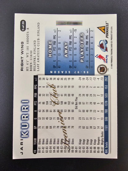 1997-98 Score Team Collection - Colorado Avalance - Premiere Club - Jari Kurri #5