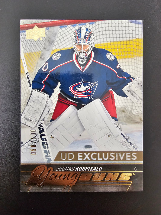 2015-16 Upper Deck - Young Guns Exclusives - Joonas Korpisalo #521 /100 RC