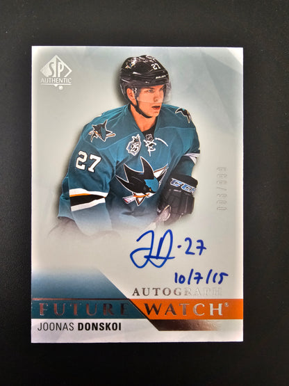 2015-16 Upper Deck SP Authentic - Future Watch Inscribed Autographs - Joonas Donskoi #256 /50