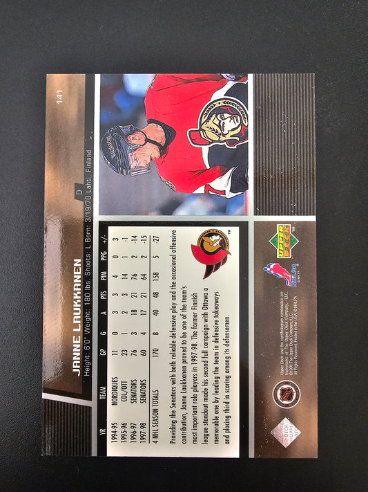 2019-20 Upper Deck 30th Anniversary Buyback 1998-99 - Janne Laukkanen #141 1of1