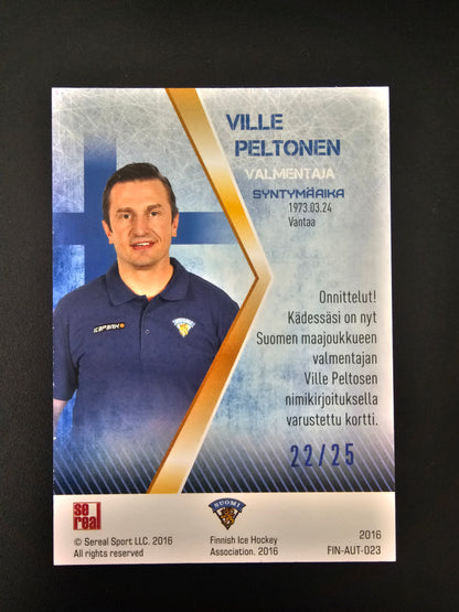 2016 Sereal Team Finland  Autograph Ville Peltonen #FIN-AUT-023 /25
