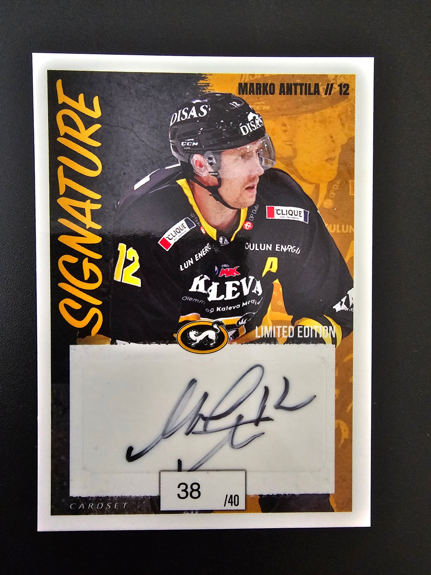 2022-23 Cardset Signature Limited Edition - Marko Anttila /40
