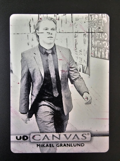 2019-20 Upper Deck UD Canvas Printing Plate - Mikael Granlund #C63 1of1
