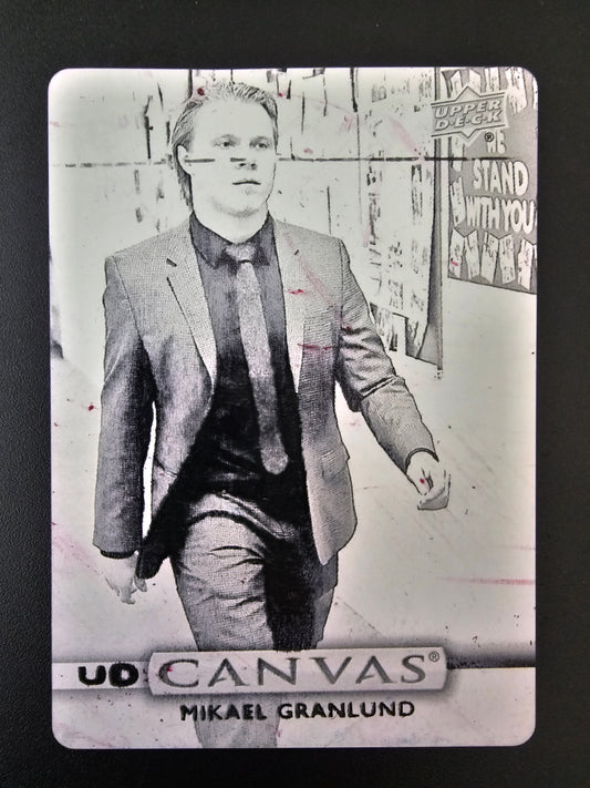 2019-20 Upper Deck UD Canvas Printing Plate - Mikael Granlund #C63 1of1