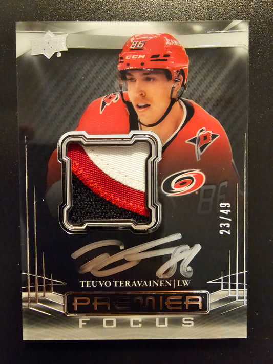 2022-23 Upper Deck Premier - Premier Focus Auto Patch - Teuvo Teravainen #PFAP-TT /49