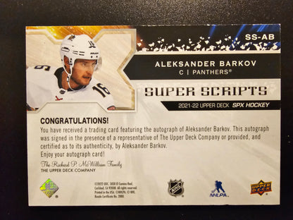 2021-22 SPx - Superscripts - Aleksander Barkov #SS-AB