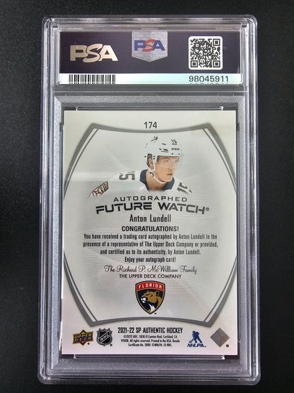 2021-22 Upper Deck SP Authentic Future Watch - Anton Lundell #174 /999 PSA 10 RC