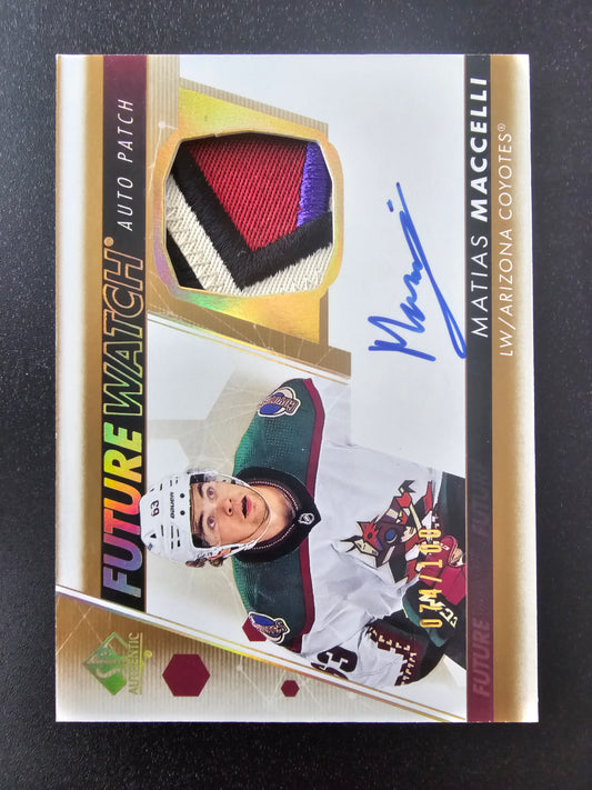 2022-23 Upper Deck SP Authentic - Future Watch Auto Patch - Matias Maccelli #FWAP-MM /100 RC