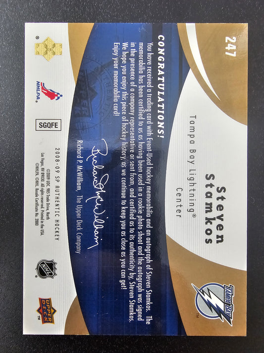 2008-09 Upper Deck SP Authentic - Limited -  Autographed Future Watch - Steven Stamkos #247 /100 RC