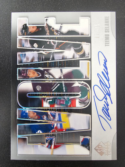 2020-21 Upper Deck SP Signature Edition Legends - Evolve Silver Spectrum Foil Autographs - Teemu Selanne #E-16 /35