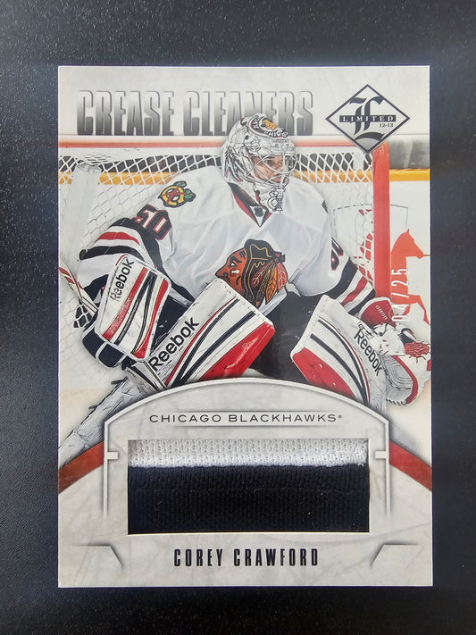 2012-13 Panini Limited - Crease Cleaners Materials Prime - Corey Crawford #CC-CC /25