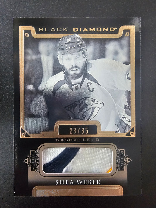 2015-16 Upper Deck Black Diamond - Pure Black Prime Relics - Shea Weber #BDB-SW /35