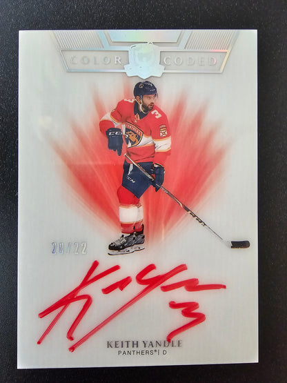 2019-20 Upper Deck The Cup - Color Coded Autographs - Keith Yandle #CC-KY /22