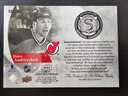 2016-17 Ultimate Collection - Signature Material Laureates - Dave Andreychuk #SML-DA /99