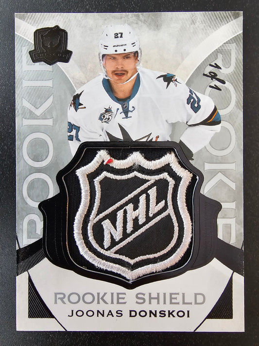 2015-16 Upper Deck The Cup - Black Foil Shield - Rookie Patch - Joonas Donskoi #134 1of1 RC