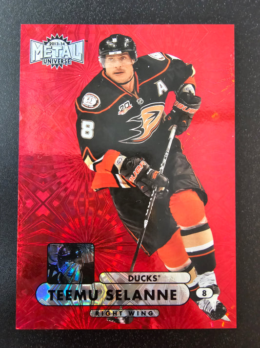 2013-14 Skybox Metal Universe - Precious Metal Gems Red - Teemu Selanne #MU-20 /75