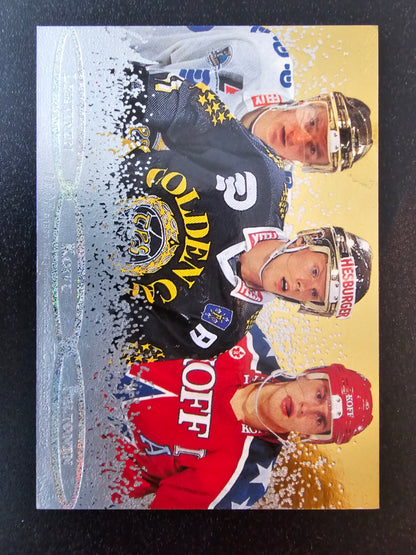 1995-96 Sisu Limited Platinum Power - Saku Koivu - Jere Lehtinen - Ville Peltonen /720 Numeroimaton
