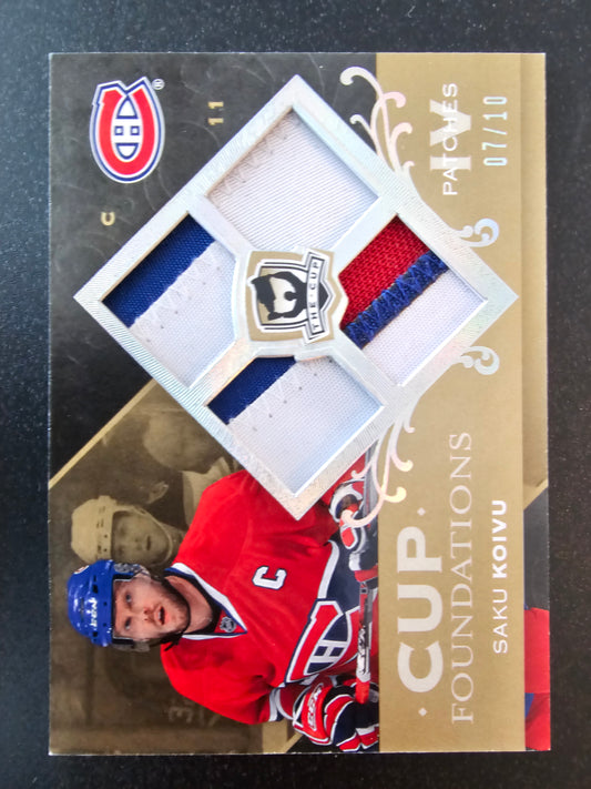2007-08 Upper Deck The Cup - Cup Foundations Jerseys - Patches - Saku Koivu #CF-SK /10