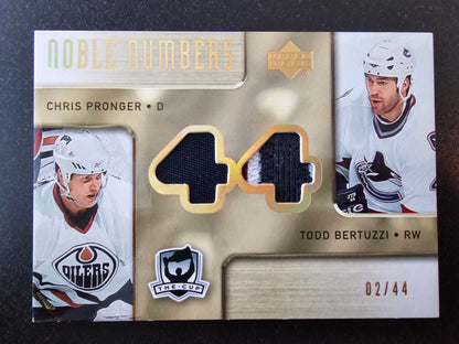 2005-06 Upper Deck The Cup - Noble Numbers - Chris Pronger / Todd Bertuzzi #NN-PB /44