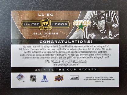 2014-15 Upper Deck The Cup - Limited Logos - Bill Guerin #LL-BG /50