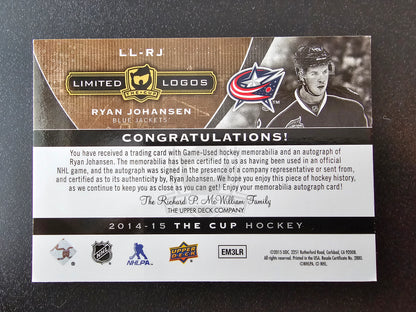 2014-15 Upper Deck The Cup Limited Logos Autographs - Ryan Johansen #LL-RJ /50