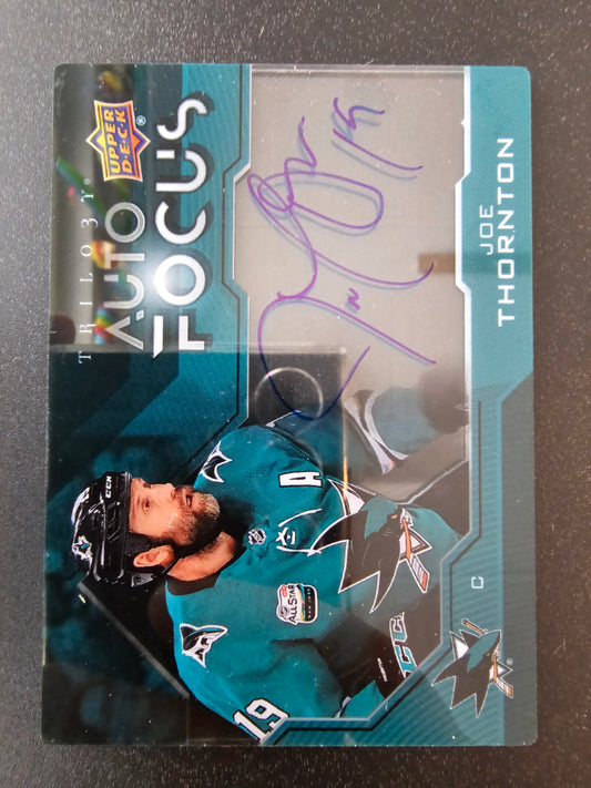 2019-20 Upper Deck Trilogy - Auto Focus Autographs - Joe Thornton #AF-JT