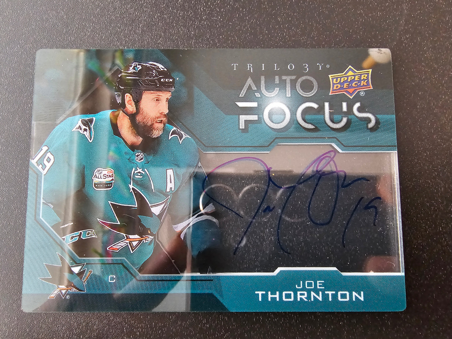 2019-20 Upper Deck Trilogy - Auto Focus Autographs - Joe Thornton #AF-JT
