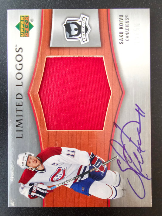 2005-06 Upper Deck The Cup Limited Logos Autographs Saku Koivu #LL-SK /50