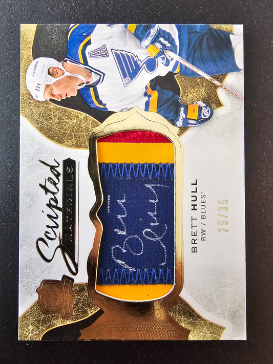 2016-17 Upper Deck The Cup - Scripted Materials - Brett Hull #SM-BH /35