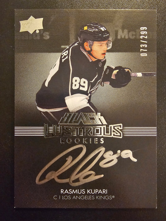 2021-22 Upper Deck SPx - UD Black Lustrous Rookie Signatures - Rasmus Kupari #LRS-RK /299 RY