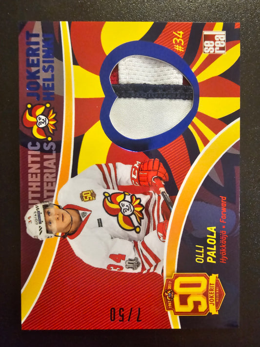 2017-18 Cereal Jokerit Authentic Materials - Olli Palola #JOK-JER-022 /50