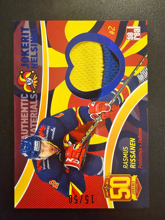 2017-18 Cereal Jokerit Authentic Materials - Rasmus Rissanen #JOK-JER-004 /50