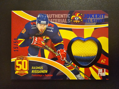 2017-18 Cereal Jokerit Authentic Materials - Rasmus Rissanen #JOK-JER-004 /50