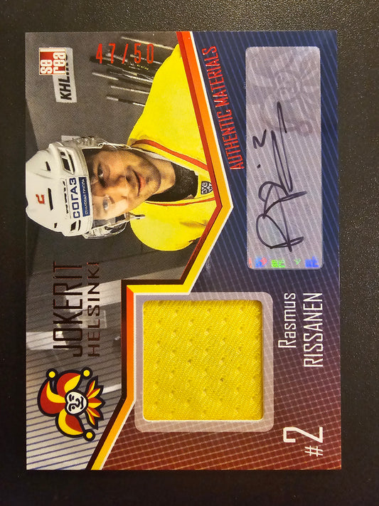 2016-17 Sereal Jokerit Authentic Jersey &amp; Autograph - Rasmus Rissanen #JOK-JER-A04 /50