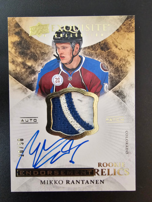 2015-16 Upper Deck The Cup - Exquisite Collection Endorsements Relics -  Mikko Rantanen #ER-MR /50 RY