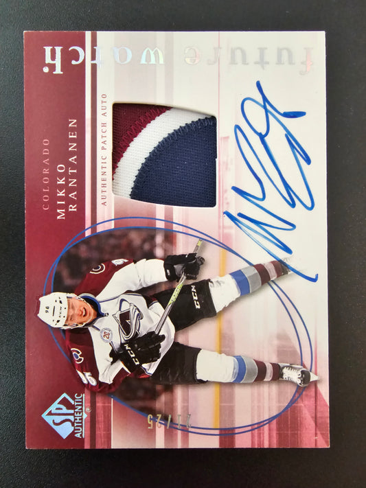 2015-16 Upper Deck SP Authentic - 2005-06 SP Retro Future Watch Auto Patch - Mikko Rantanen #R73 /25 RY