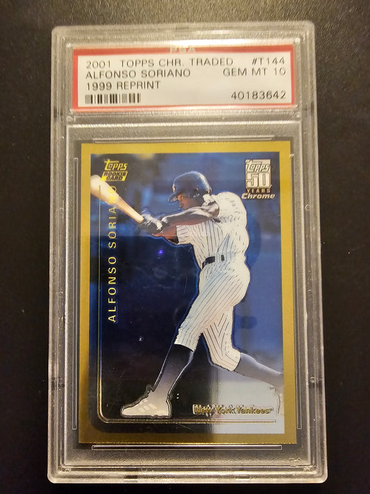 2001 Topps Traded & Rookies - 50 Years Topps Reprint - Alfonso Soriano #T144 PSA10