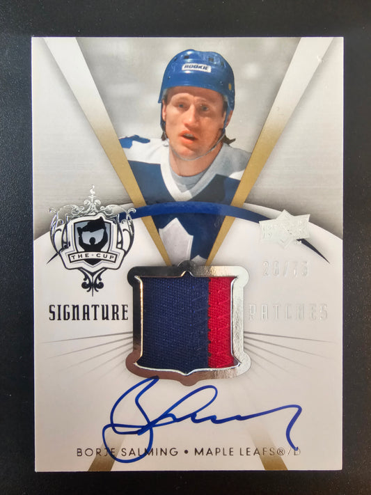 2007-08 Upper Deck The Cup - Signature Patches - Borje Salming #SP-BS /75