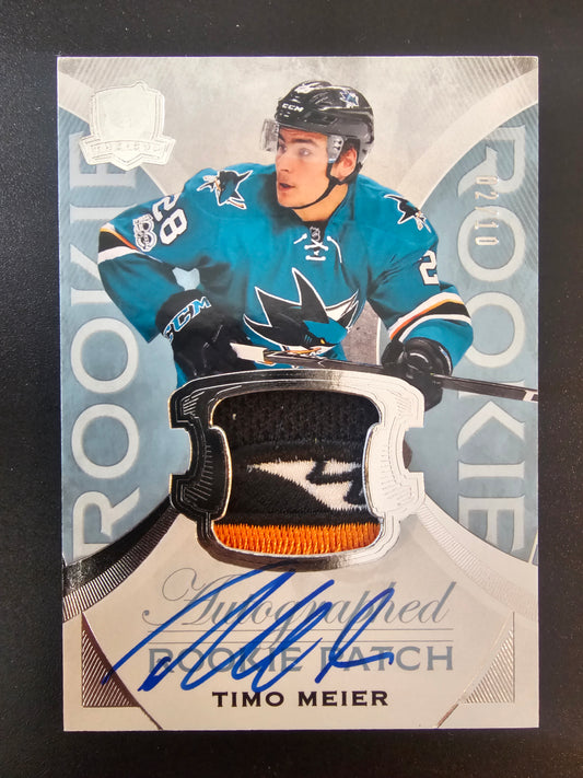 2019-20 Upper Deck The Cup - 2015-16 Rookie Tribute Autograph Patch - Timo Meier #15T-TM /10