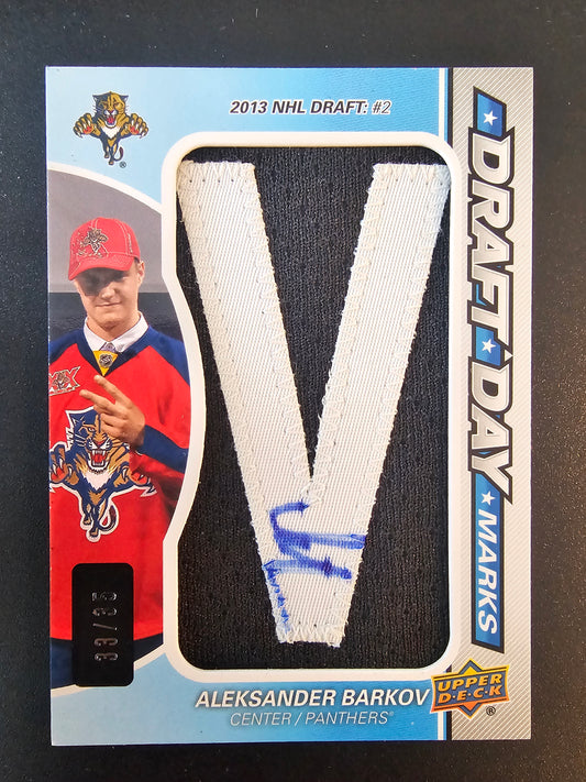2013-14 Upper Deck SP Game Used Edition - Draft Day Marks - Aleksander Barkov #DDM-AB /35 RY