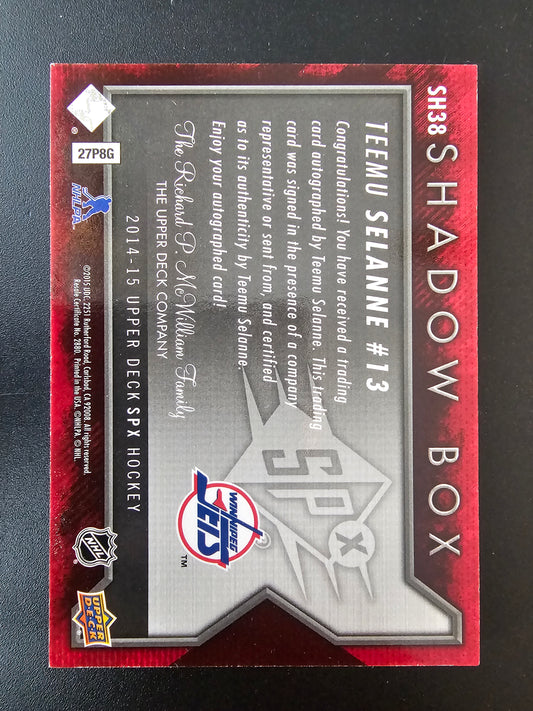2014-15 Upper Deck SPx Shadow Box Autograph - Teemu Selanne #SH38