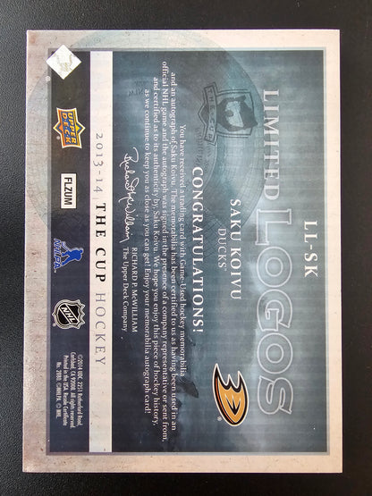 2013-14 Upper Deck The Cup - Limited Logos Autographs Saku Koivu #LL-SK /50