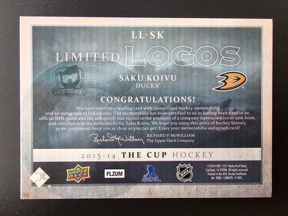 2013-14 Upper Deck The Cup - Limited Logos Autographs Saku Koivu #LL-SK /50
