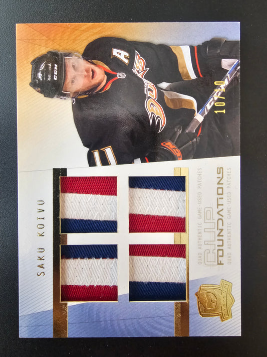 2009-10 Upper Deck The Cup - Cup Foundations Patches - Saku Koivu #CF-SK /10
