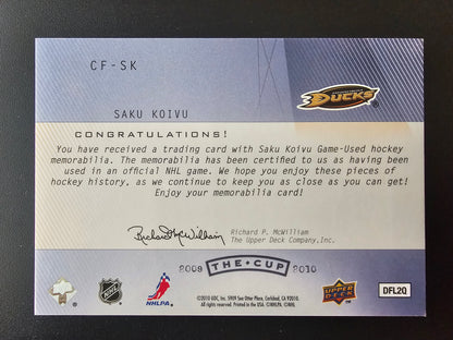 2009-10 Upper Deck The Cup - Cup Foundations Patches - Saku Koivu #CF-SK /10