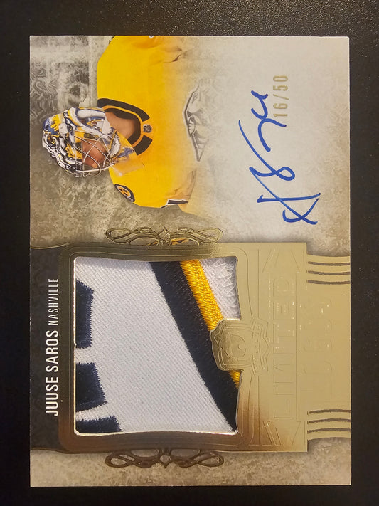 2022-23 Upper Deck The Cup - Limited Logos - Juuse Saros #LL-SA /50